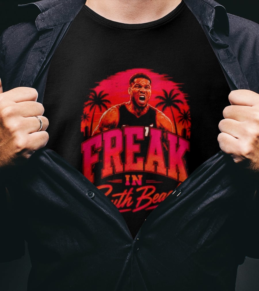 Freak Giannis Antetokounmpo In South Beach Miami Basketball T-Shirt