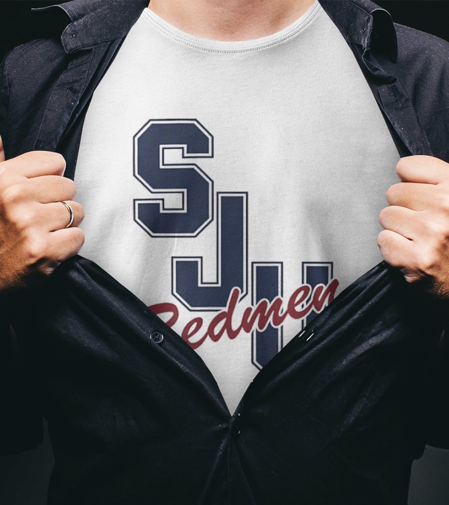 SJU Redmen Saint Johns University Vintage College Sports Memorabilia T-Shirt