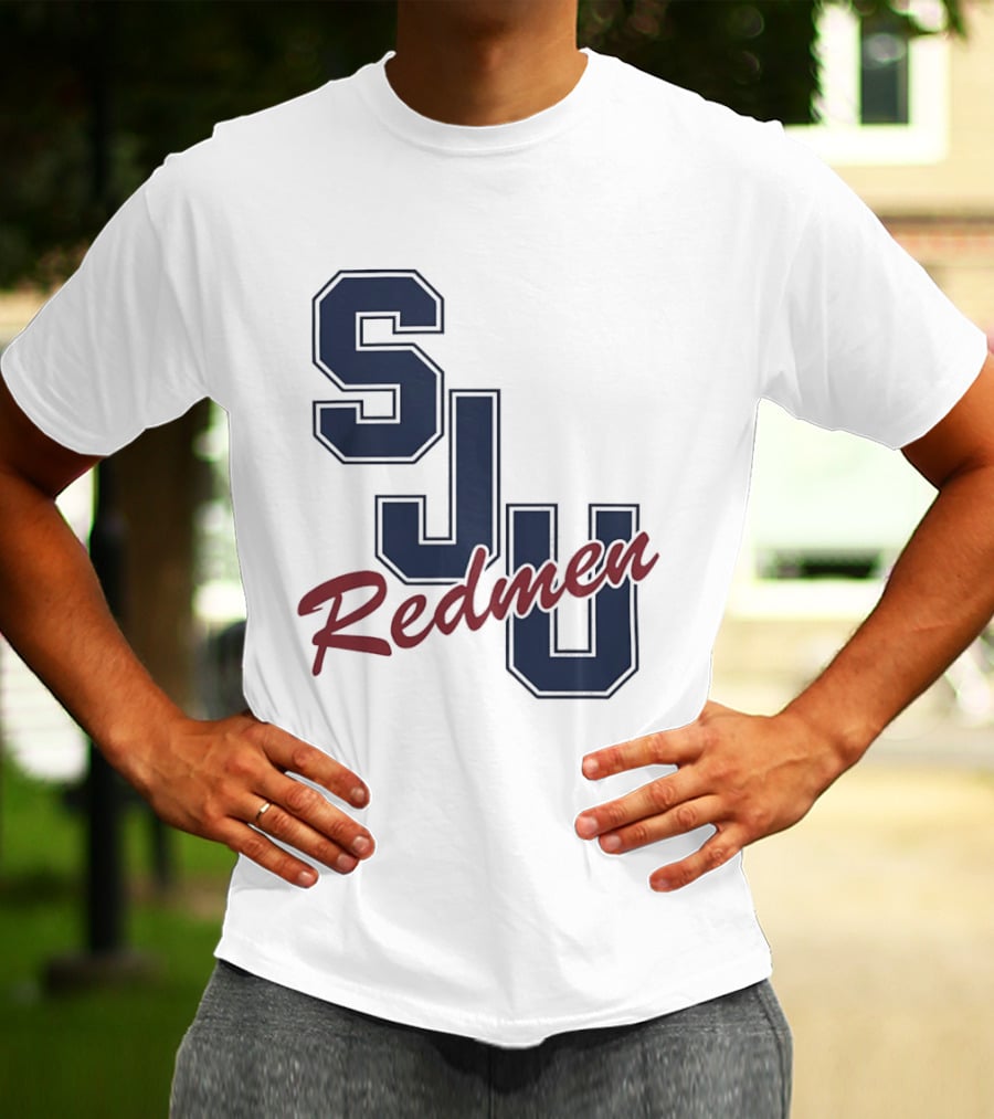 SJU Redmen Saint Johns University Vintage College Sports Memorabilia T-Shirt