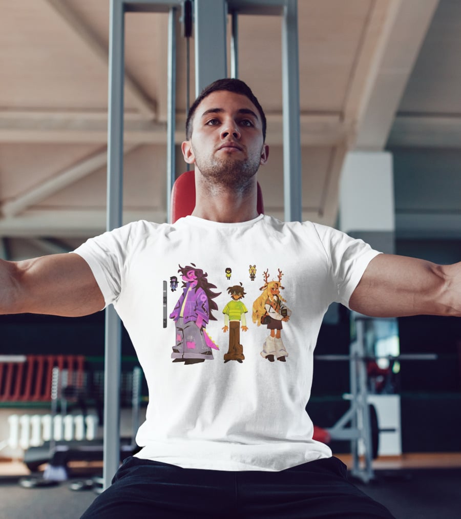 Deltarune Characters Illustrated Including Kris Susie And Noelle T-Shirt