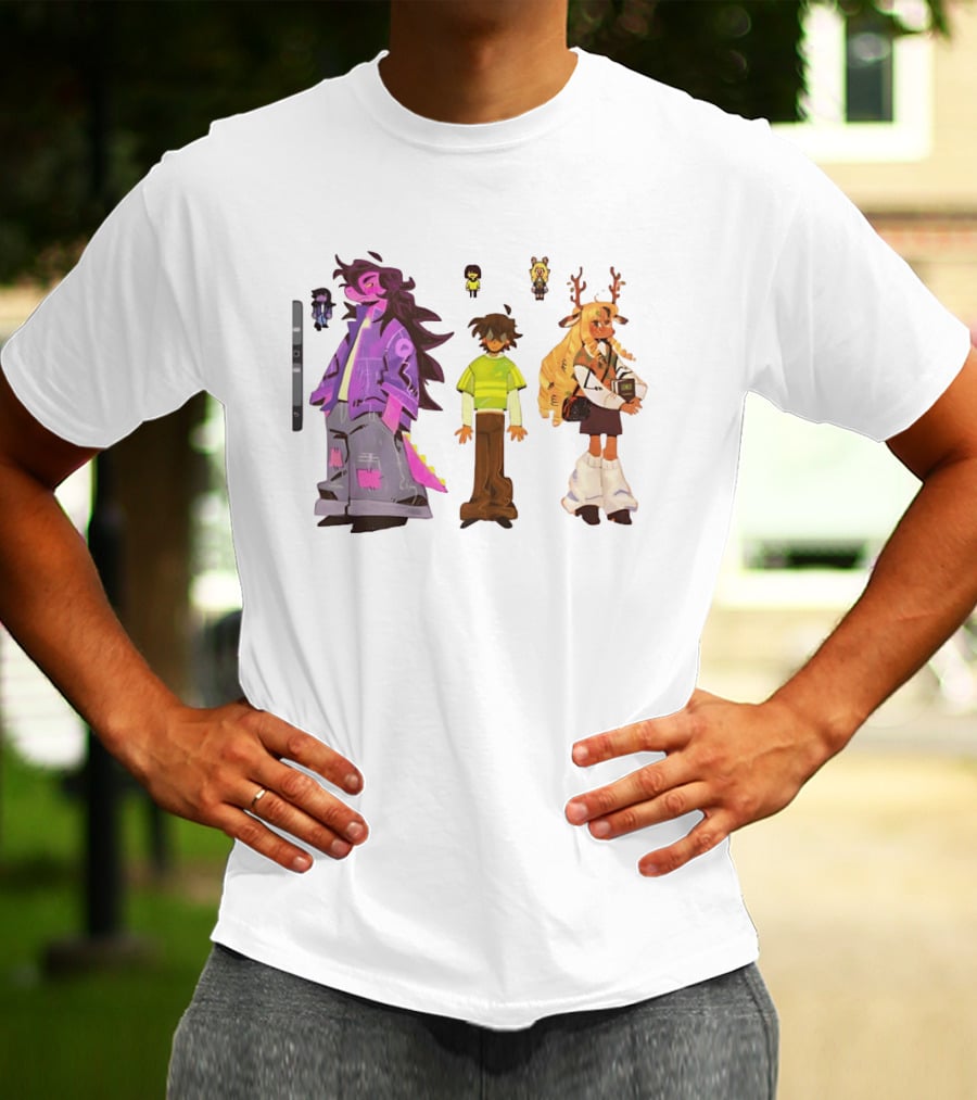 Deltarune Characters Illustrated Including Kris Susie And Noelle T-Shirt