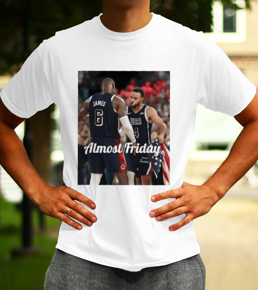 LeBron James Stephen Curry USA Basketball Almost Friday Team Spirit T-Shirt