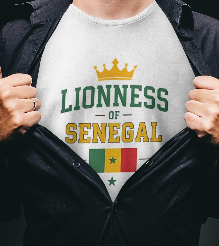 Lioness Of Senegal Flag Crown National T-Shirt