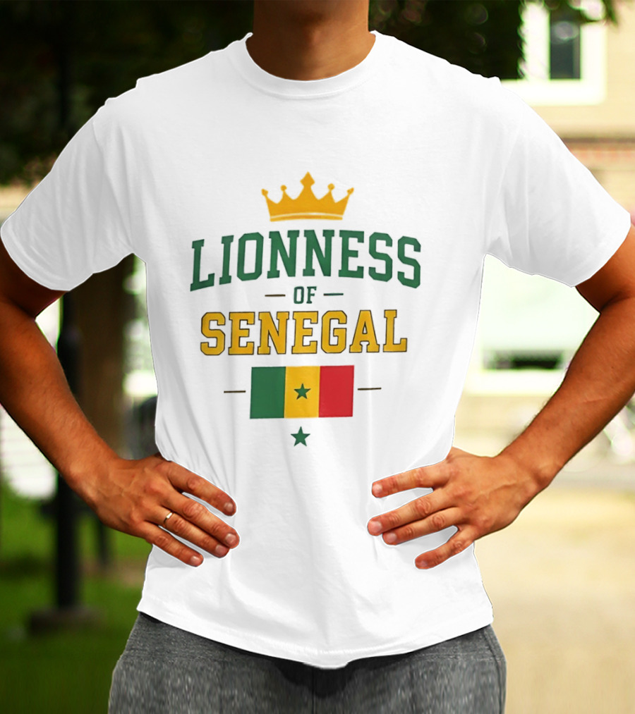 Lioness Of Senegal Flag Crown National T-Shirt