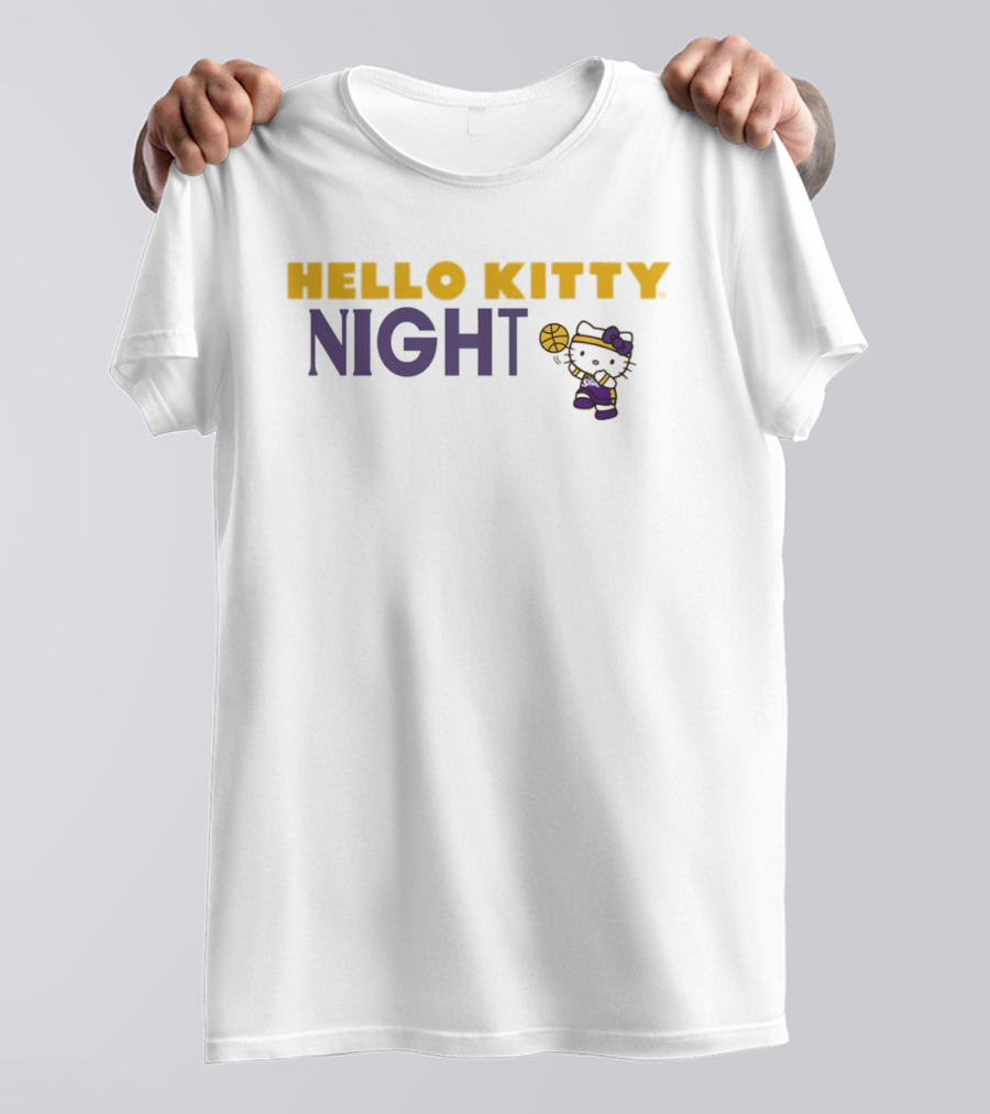 Hello Kitty Night Los Angeles Sparks Basketball Event T-Shirt