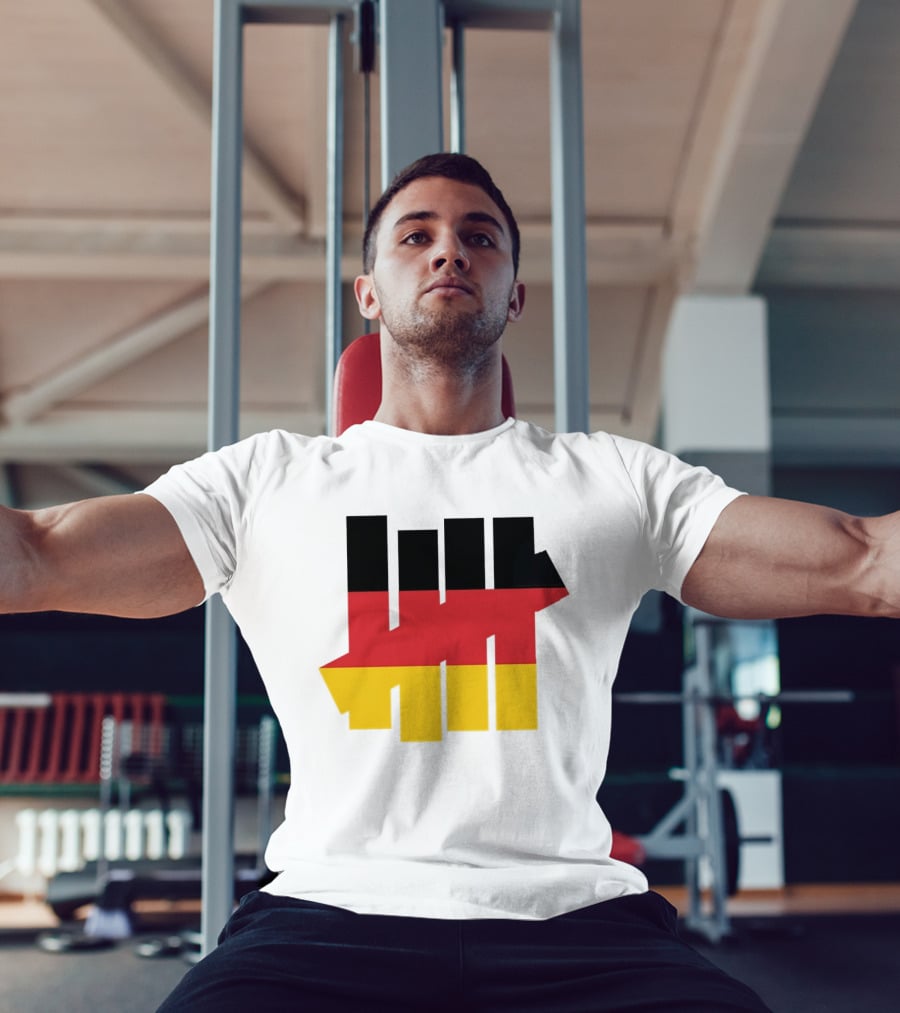 Germany Flag Undefeated Tally Marks Black Red Gold T-Shirt