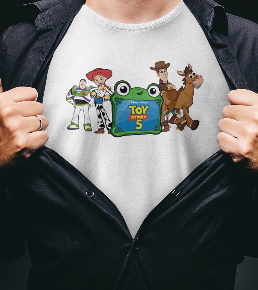 Toy Story 5 Jessie Buzz Woody Bullseye Disney Pixar Group T-Shirt