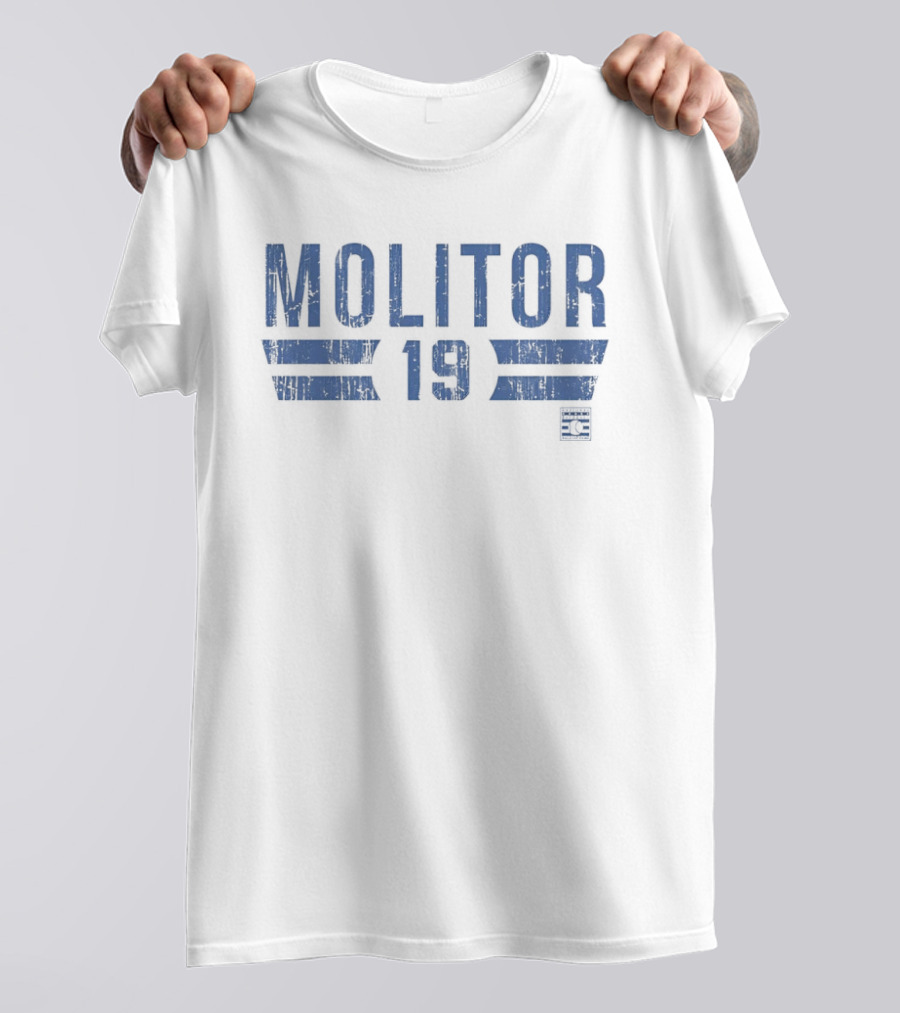 Molitor 19 Toronto Blue Jays HOF Name And Number T-Shirt