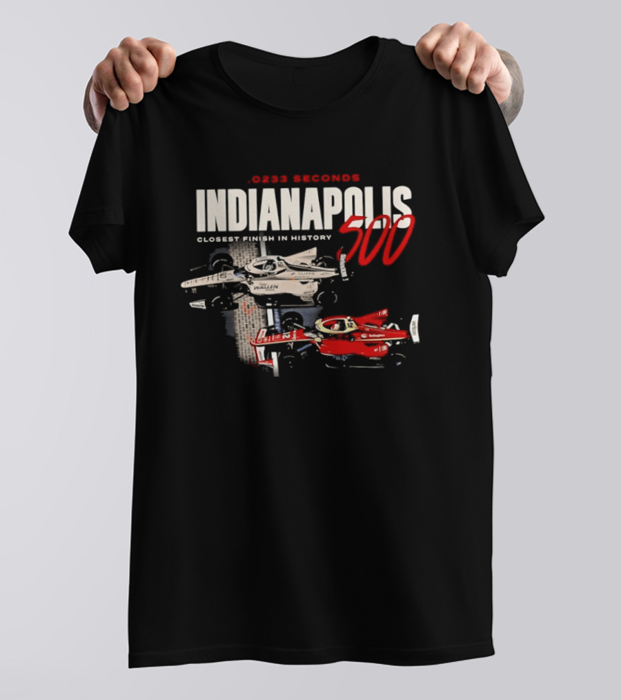 0233 Seconds Indianapolis 500 Closest Finish In History 2026 T-Shirt