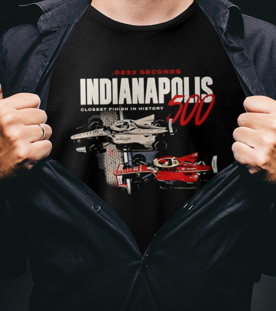 0233 Seconds Indianapolis 500 Closest Finish In History 2026 T-Shirt