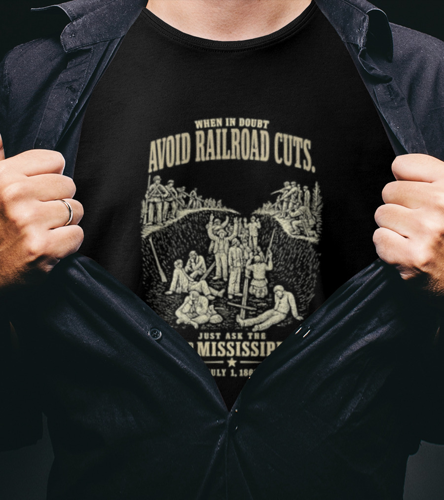 Avoid Railroad Cuts 2nd Mississippi July 1 1863 Civil War Battle T-Shirt