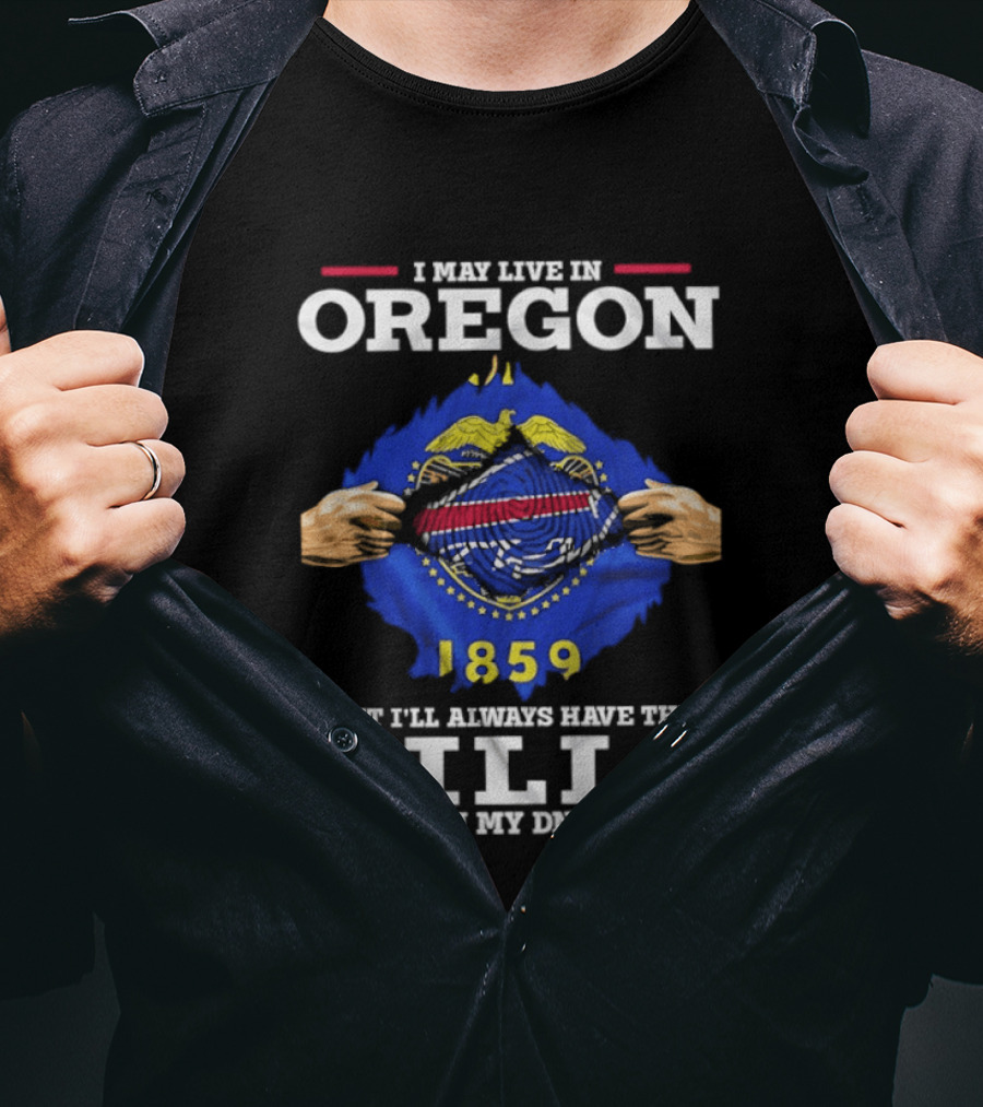 Oregon Resident With Buffalo Bills In My DNA 1859 T-Shirt