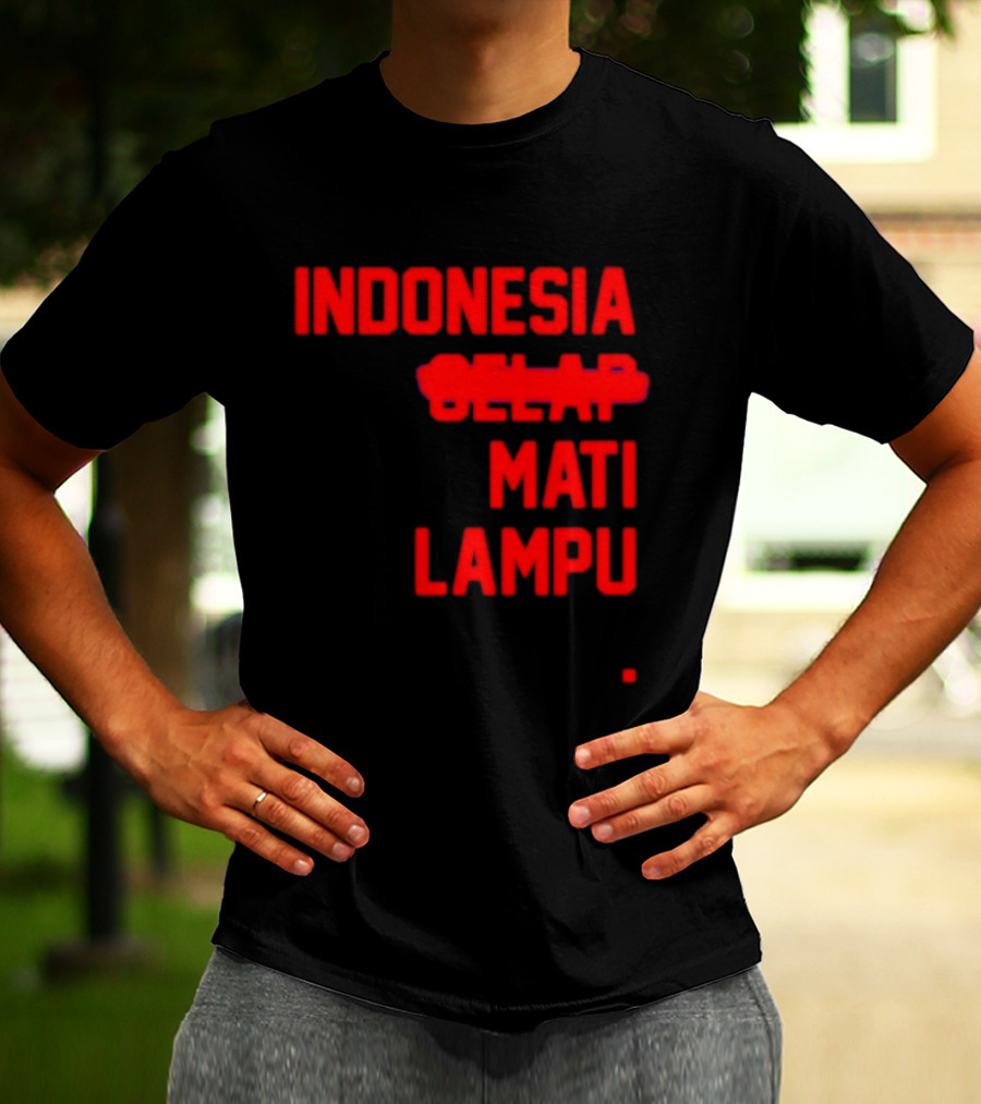 Indonesia Gelap Mati Lampu Blackout T-Shirt