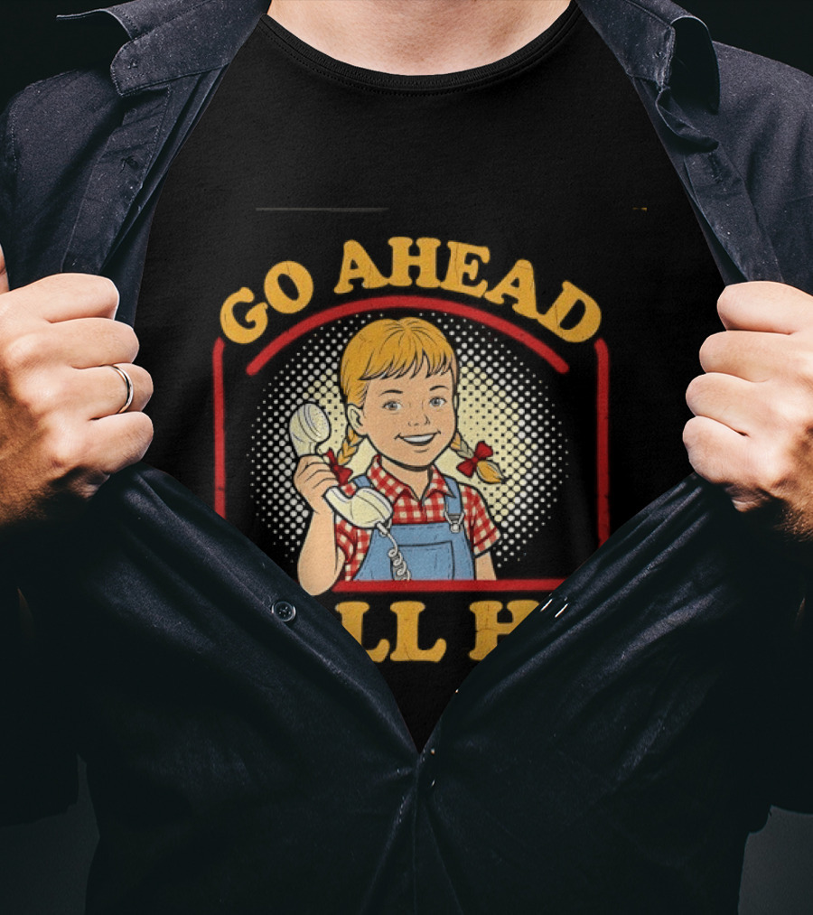 Go Ahead Call HR Funny Work Humor Overalls Checkered Girl T-Shirt