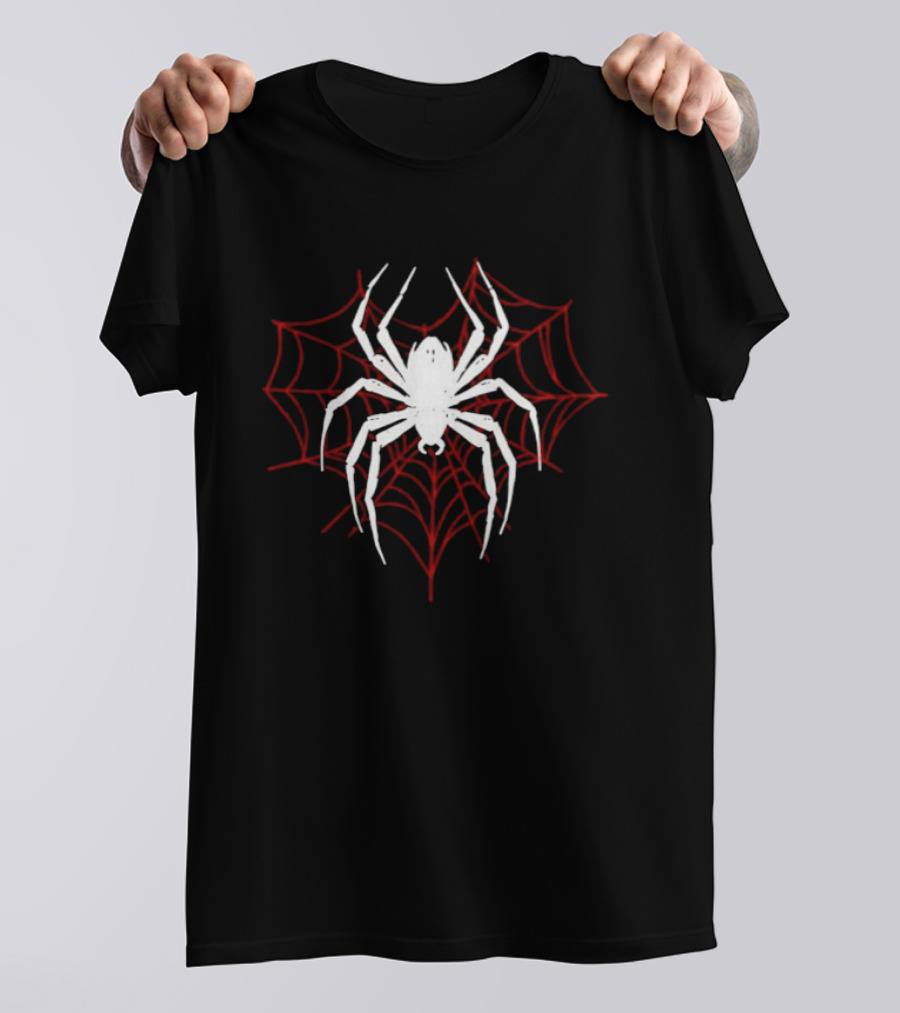 Heart Spider Web Goth Spooky Arachnid T-Shirt