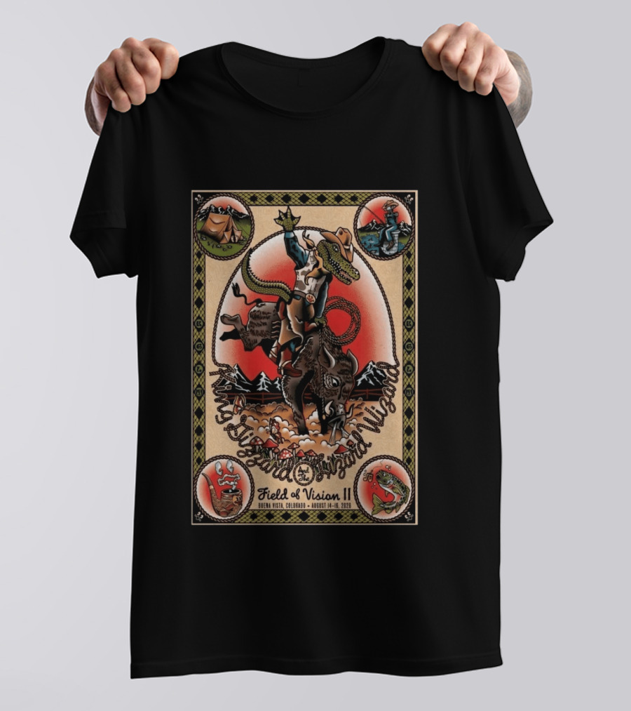 King Gizzard And The Lizard Wizard Field Of Vision II Buena Vista Colorado August 14 16 2026 T-Shirt