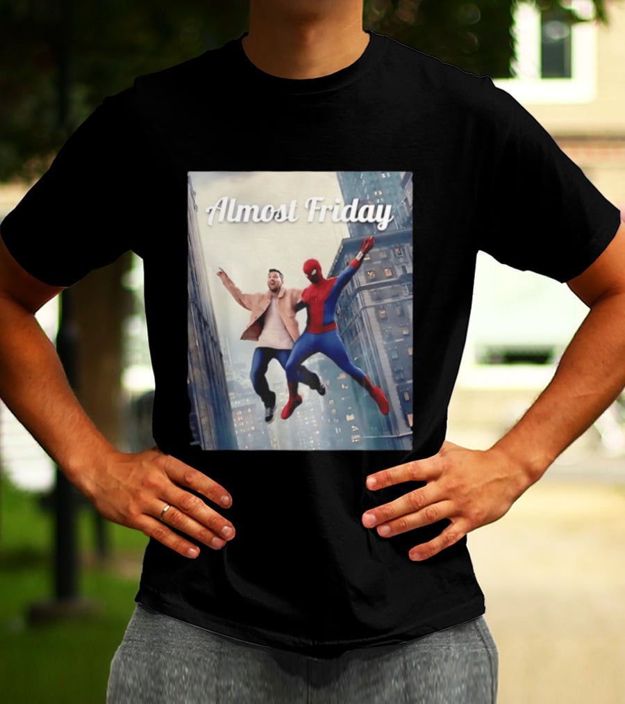 Almost Friday Lionel Messi Spider Man Cityscape Adventure T-Shirt