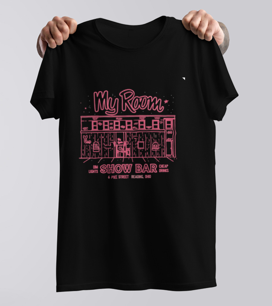 My Room Show Bar 6 Pike Street Reading Ohio Urban Building Sketch T-Shirt