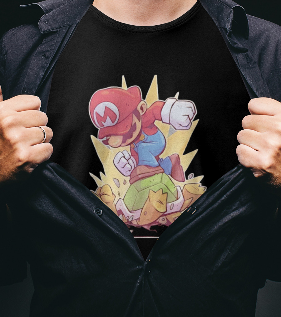 Super Mario Koopa Troopa Smash Stomp Action T-Shirt