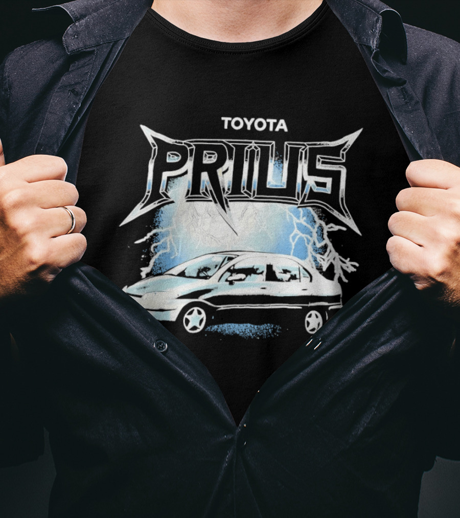 Toyota Prius Lightning Bolt Metal T-Shirt
