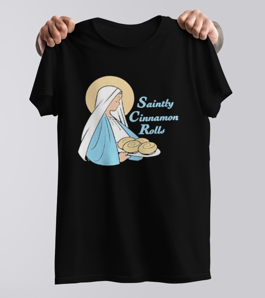 Saintly Cinnamon Roll Angelic Pastry Delight T-Shirt