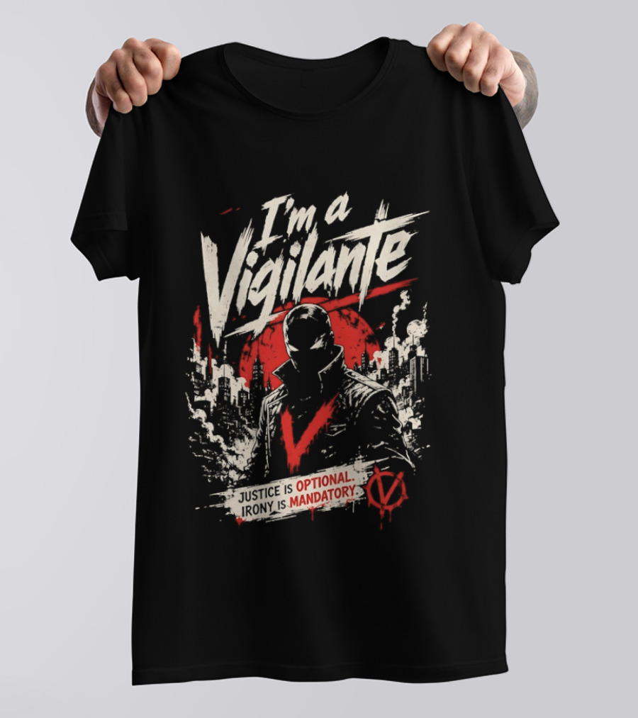 I'm A Vigilante Justice Optional Irony Mandatory V For Vendetta T-Shirt
