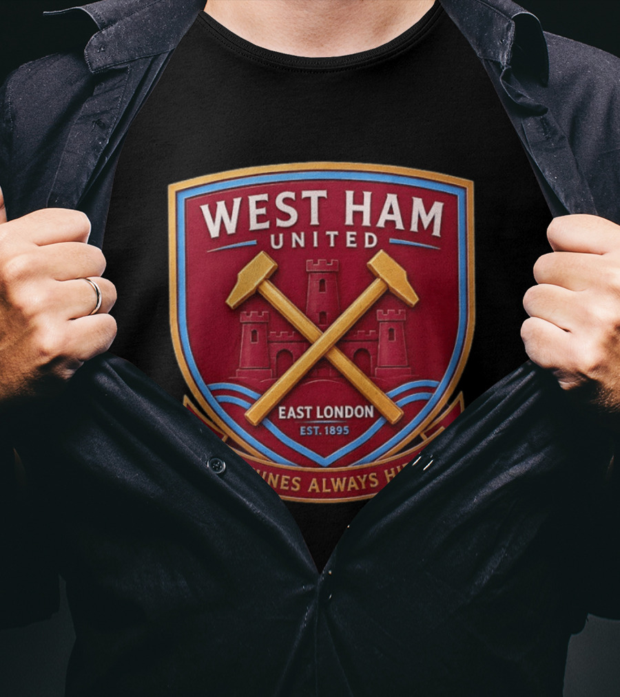 West Ham United East London Est 1895 Fortunes Always Hiding T-Shirt