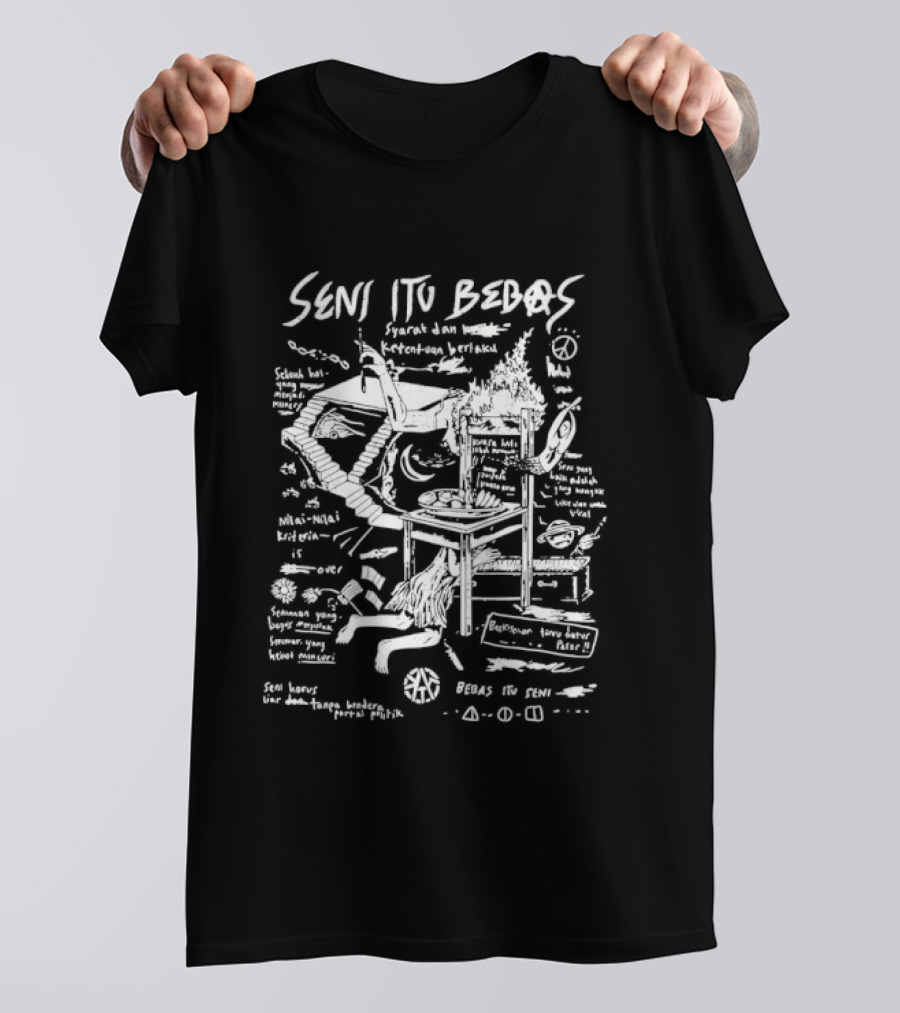 Seni Itu Bebas Syarat Dan Ketentuan Berlaku Seni Kontemporer Dan Ekspresi Kreatif T-Shirt