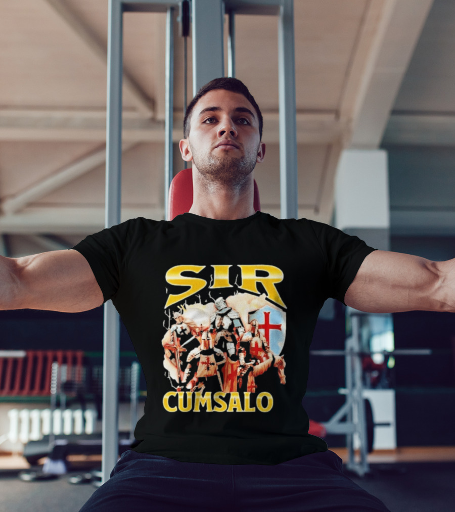 Sir Cumsalo Medieval Crusader Knights With Shield And Cross T-Shirt