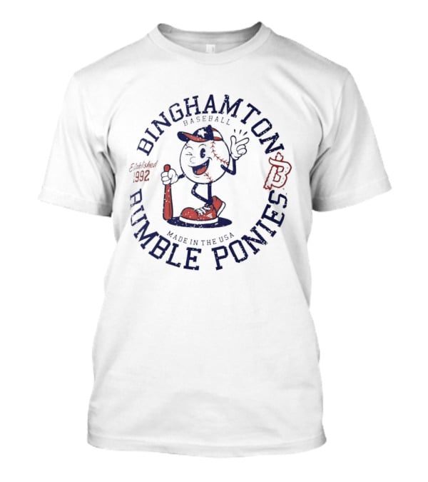 Binghamton Rumble Ponies Baseball Made In The USA Fourth Of July America's 250th Celebration T-Shirt