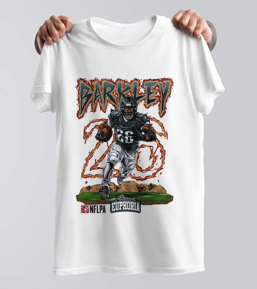 Saquon Barkley Number 26 Planet Euphoria NFLPA Football T-Shirt