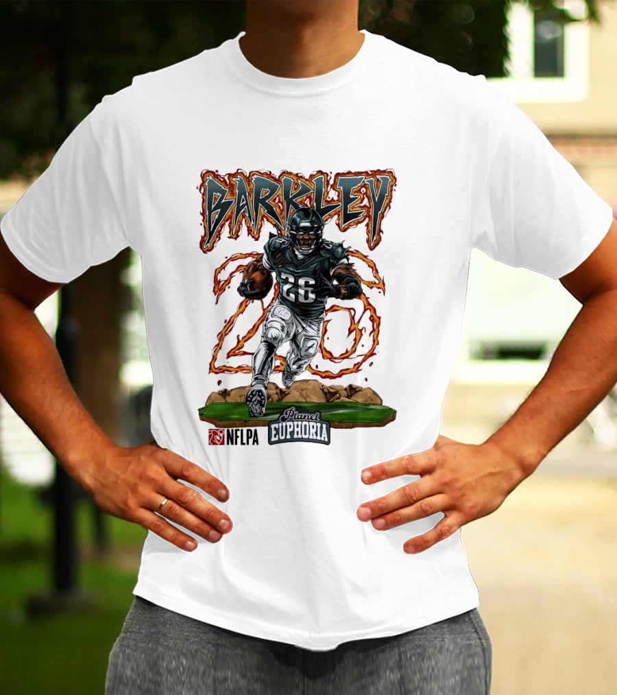 Saquon Barkley Number 26 Planet Euphoria NFLPA Football T-Shirt