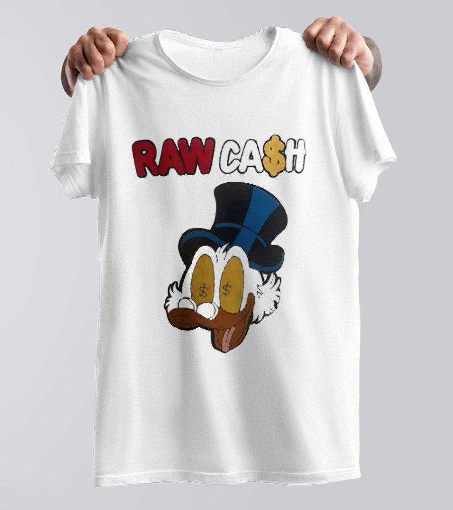 RAW CA$H Duck Eyes Dollar Sign Hat T-Shirt