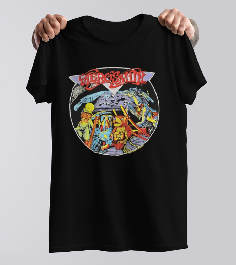 Aerosmith 1979 Production Bootleg Rock Band Vintage Comic T-Shirt