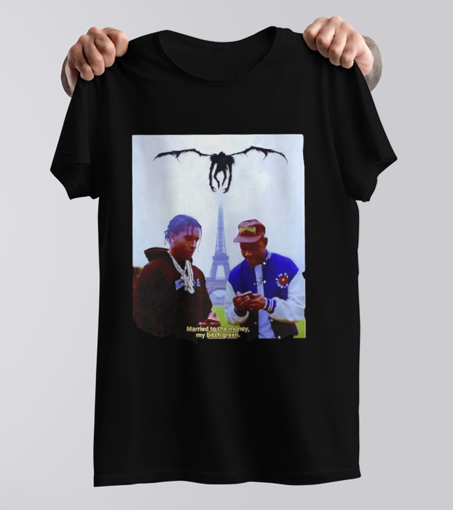 ASAP Rocky Tyler The Creator Eiffel Tower Married To The Money My Bitch Green T-Shirt