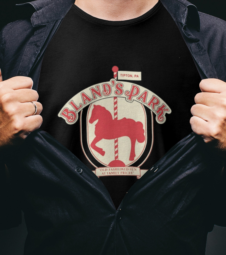 Bland's Park Tipton PA Old Fashioned Carousel Horse Family Prices Fun T-Shirt