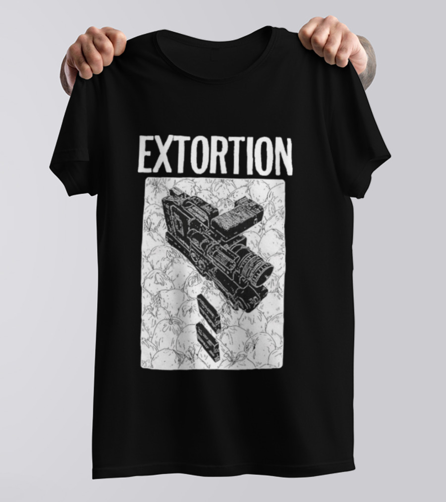 Extortion Band Video Camera Hardcore Punk T-Shirt