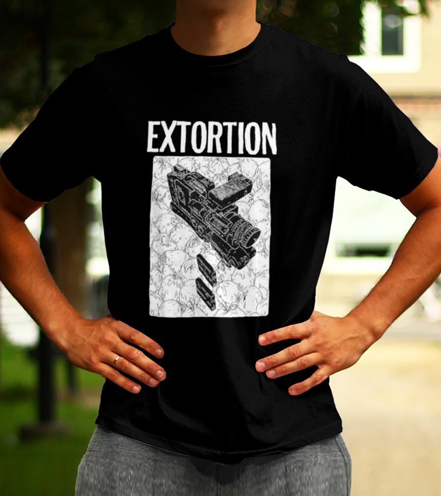Extortion Band Video Camera Hardcore Punk T-Shirt
