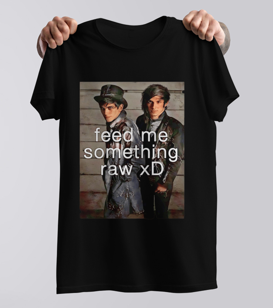 Feed Me Something Raw XD Goth Vampire Duo Steampunk T-Shirt