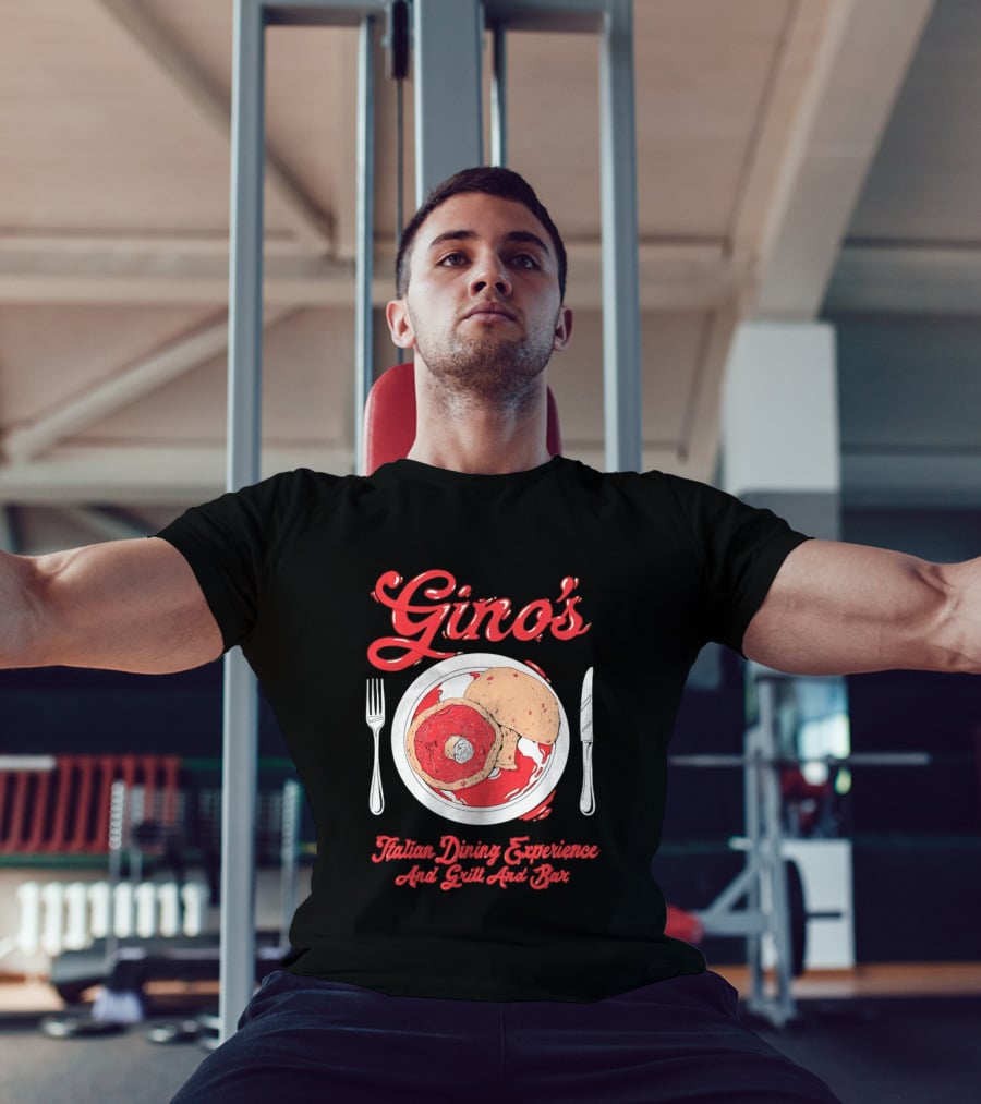 Gino's Italian Dining Experience And Grill And Bar Food Plate T-Shirt