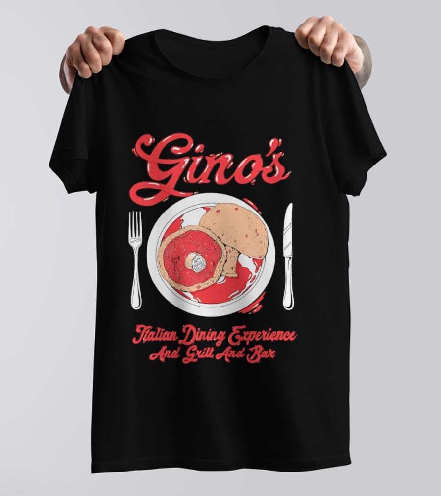 Gino's Italian Dining Experience And Grill And Bar Food Plate T-Shirt