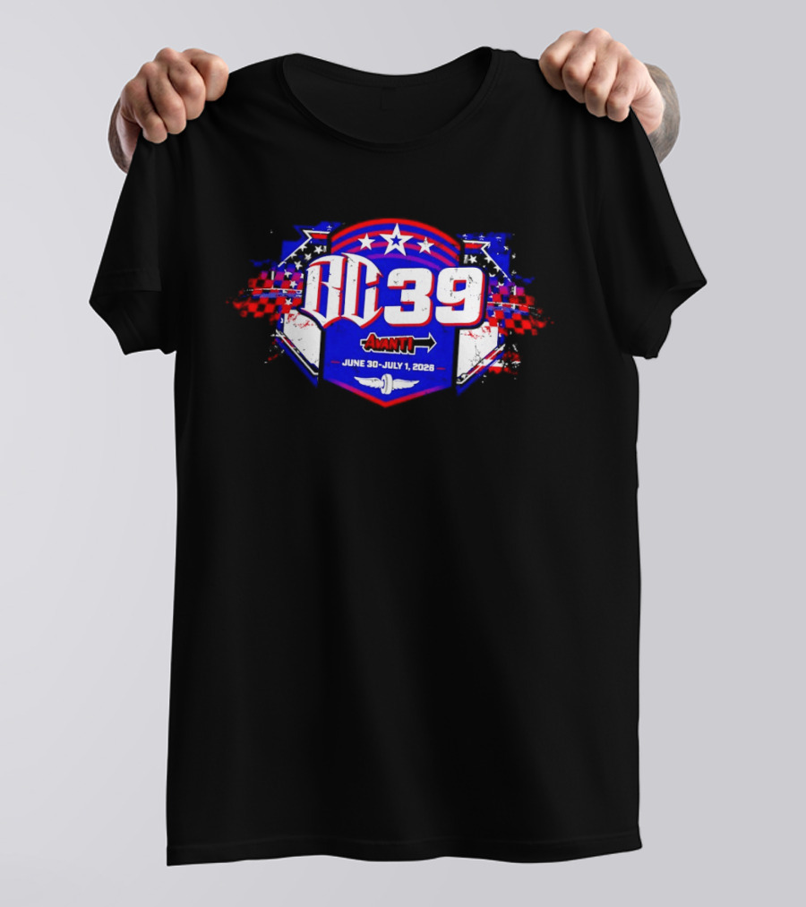 DC 39 Avanti Racing Event June 30 July 1 2026 Checkered Flags Stars Wings T-Shirt