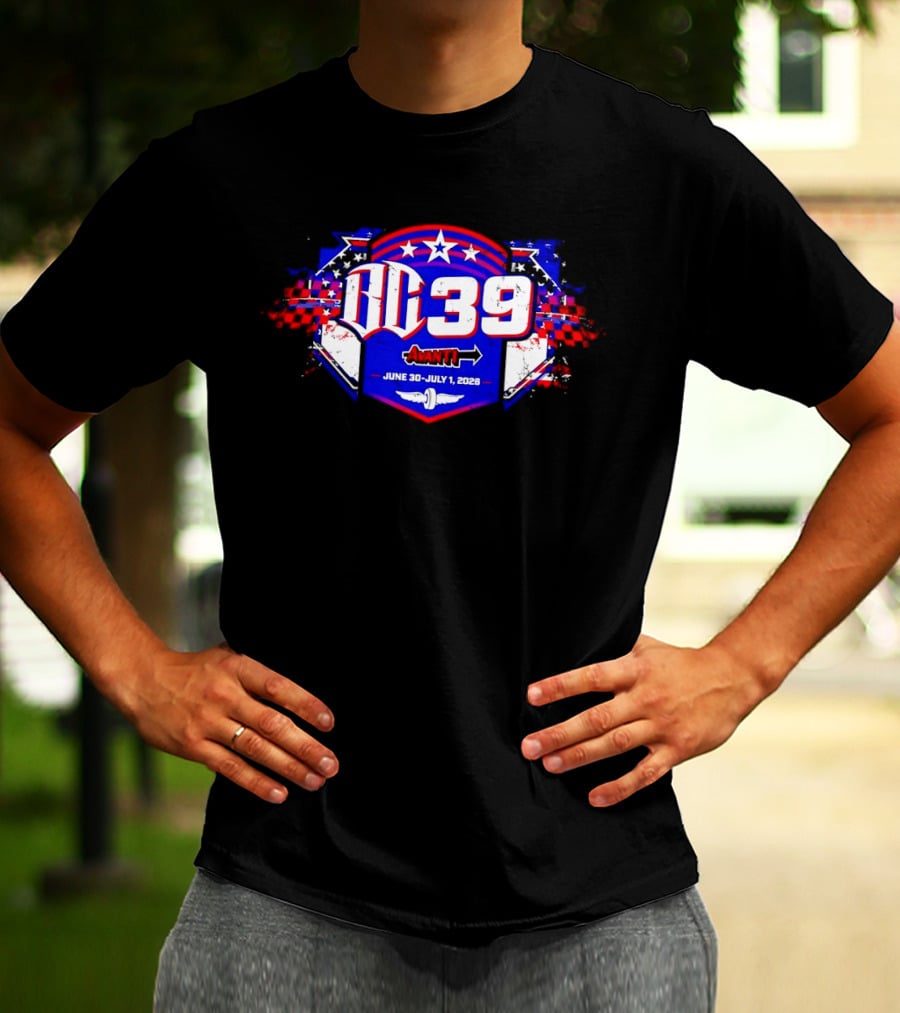 DC 39 Avanti Racing Event June 30 July 1 2026 Checkered Flags Stars Wings T-Shirt