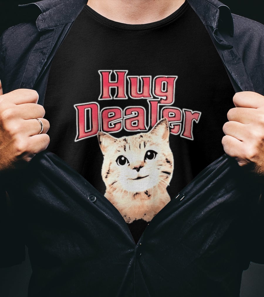 Hug Dealer Cute Tabby Cat Humor T-Shirt