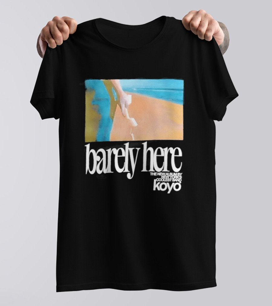 Koyo Barely Here Album Cover Art Beach Scene With Telephone T-Shirt