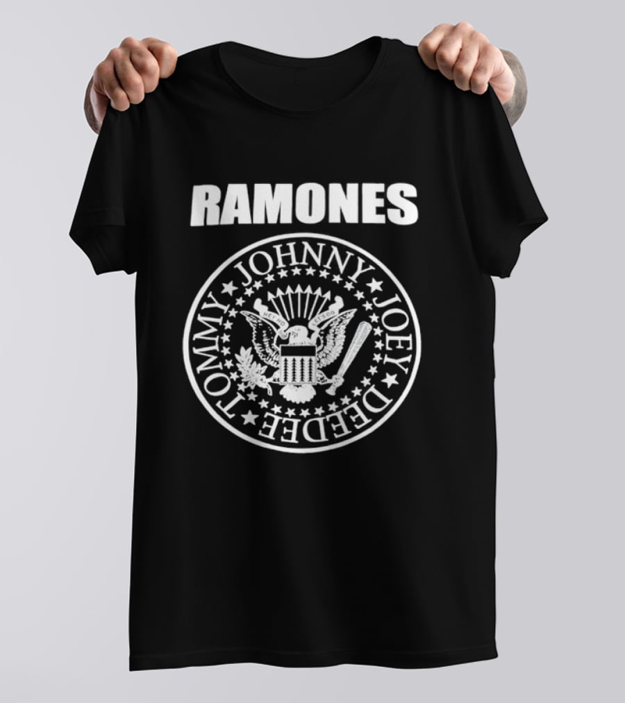 Ramones Hey Ho Let's Go Tommy Johnny Joey Dee Dee Seal T-Shirt