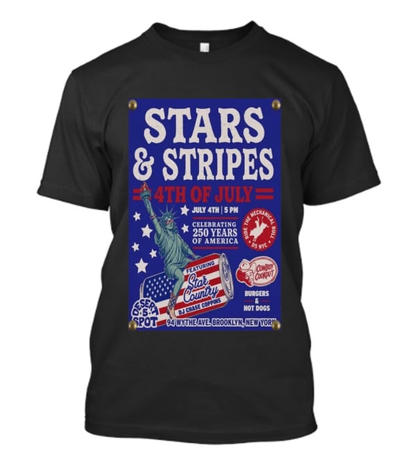 Stars & Stripes 4th Of July Celebration 250 Years Of America Brooklyn Event 2026 T-Shirt