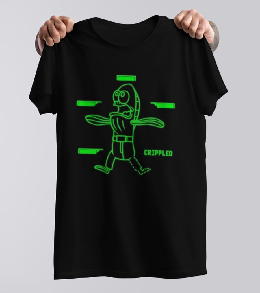 My Leg Crippled Meme Neon Green T-Shirt