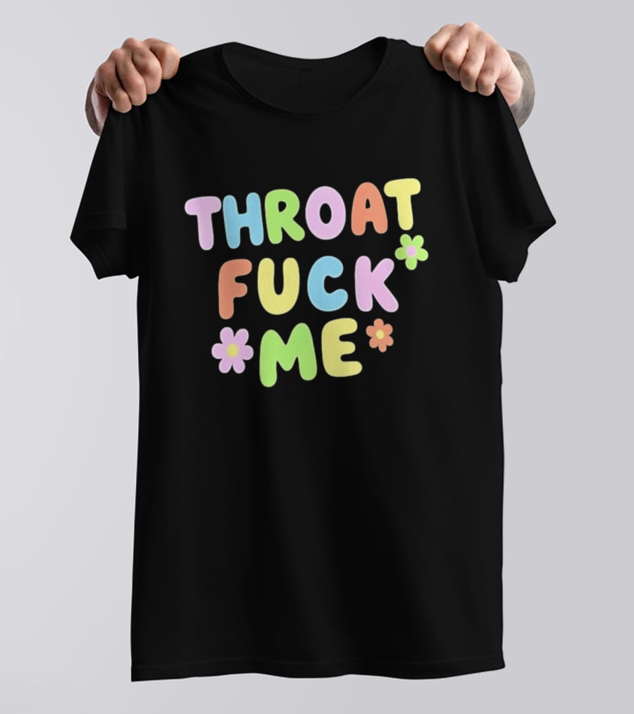 Throat Fuck Me Pastel Y2K Colorful Floral T-Shirt