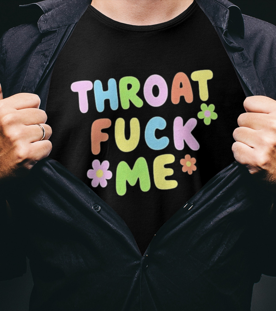 Throat Fuck Me Pastel Y2K Colorful Floral T-Shirt